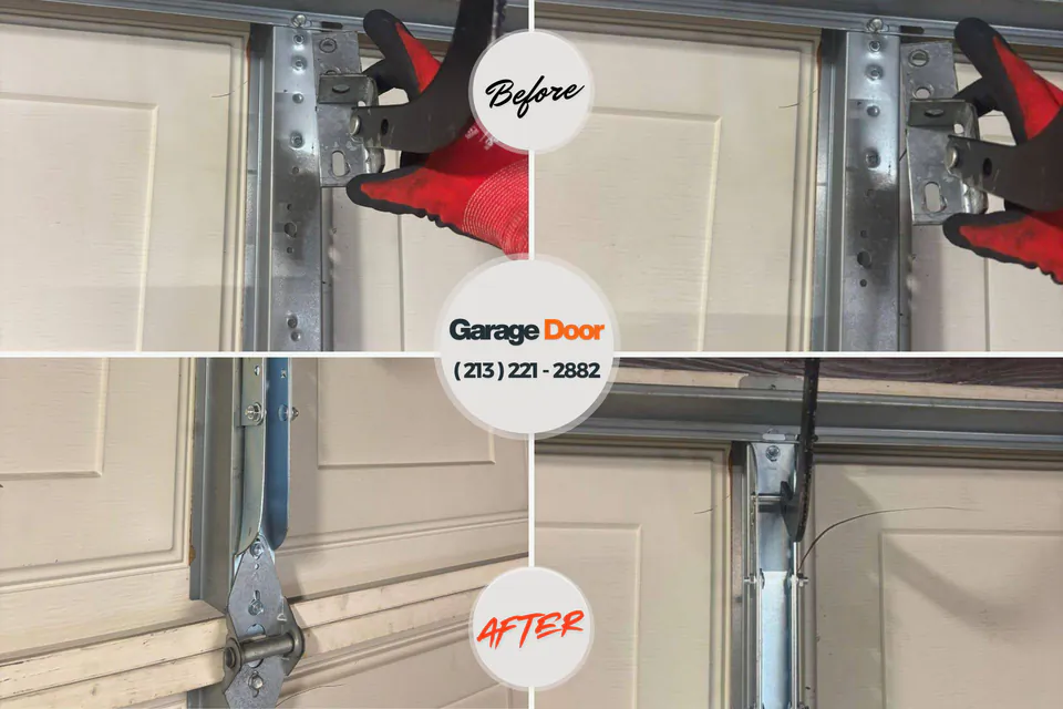 Before and after: garage door repair Iyanbito, NM